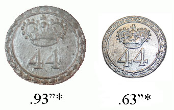 44th Regt Buttons